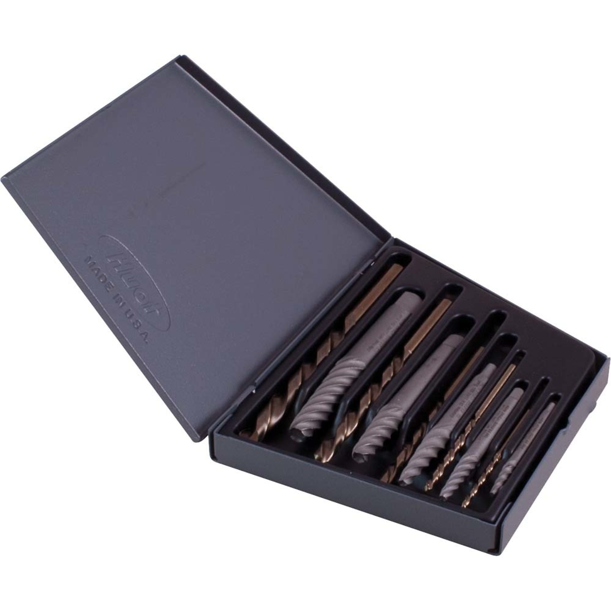 Gray Tools, Combination Screw Extractor Drill Set, Extractor Type Screw, Pieces (qty.) 10 Material Carbon Steel, Model# SE1410